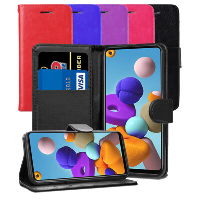 Für Samsung Galaxy A21s Hülle - Magnet Leder Wallet Flip Case Folio Book Cover