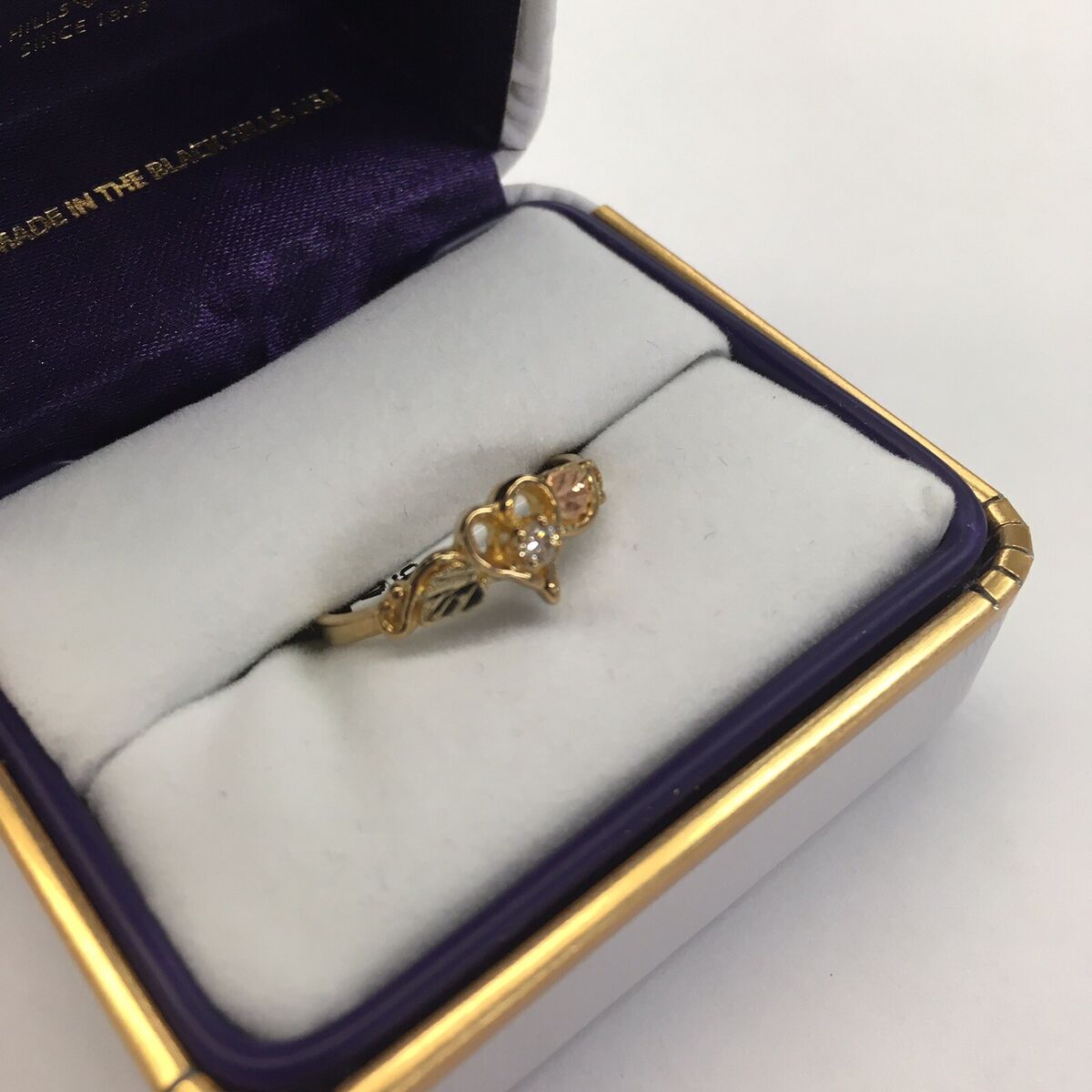 Black Hills Gold ring by Landstroms with Diamond, SIZE 5 Black Hills Gold ring by Landstroms with Diamond, SIZE 5