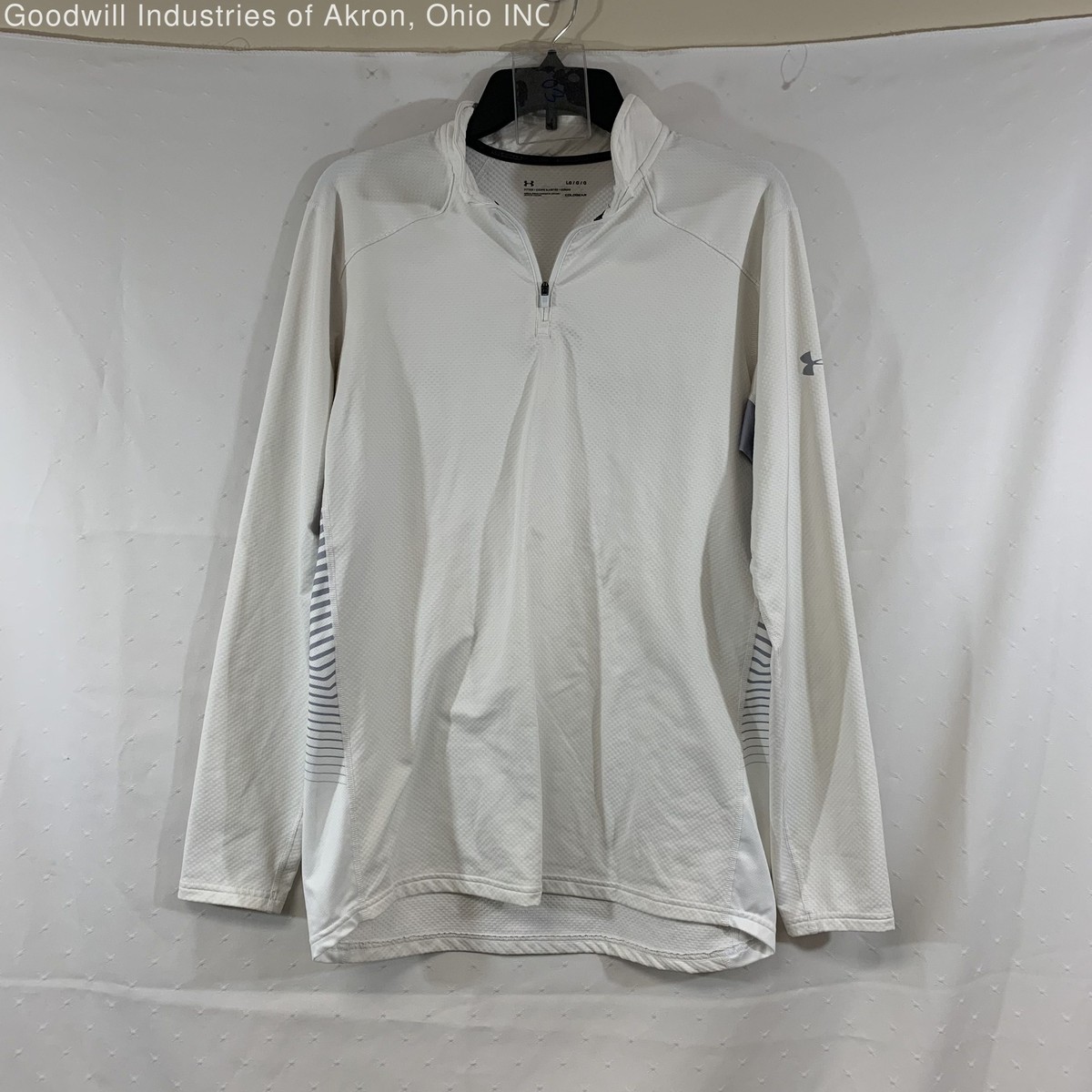 Gently Loved Under Armour White Women's 1/4-Zip Jacket, Sz. L | eBay
