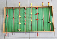 Ancien Jeu Baby Foot de Table Pliable Joueur en Bois Vintage Années 50