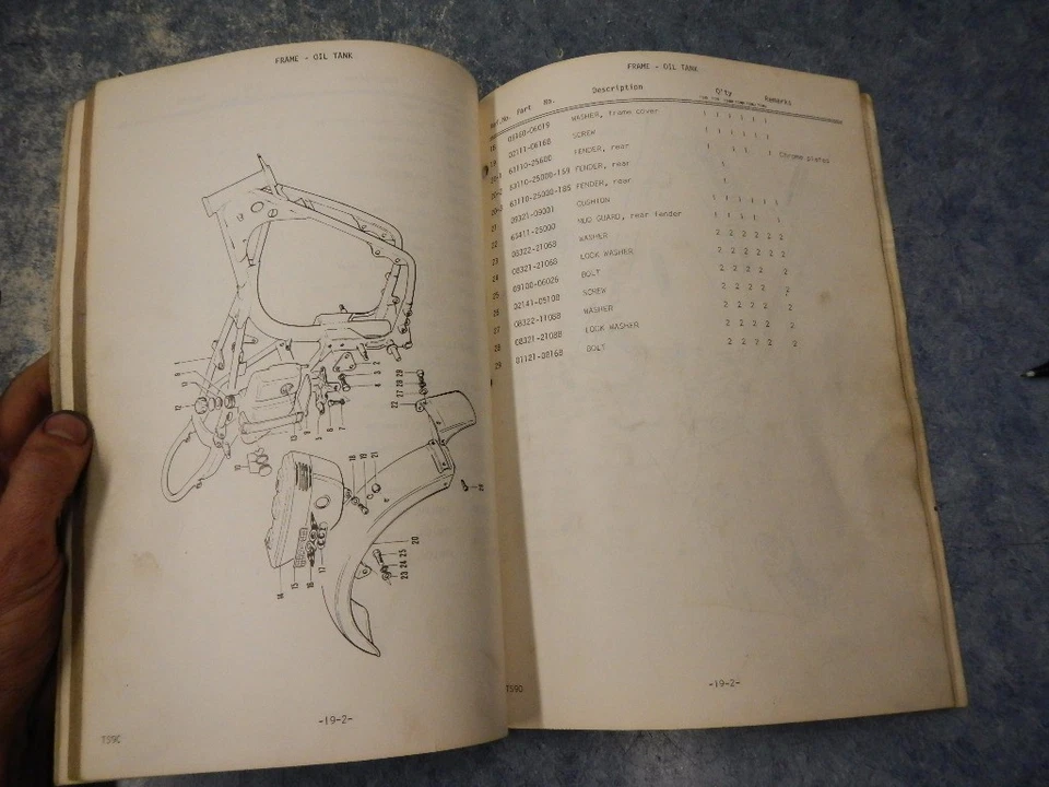 Suzuki TS90 1972 Honcho Hustler TC90 Blazer catálogo de piezas manual 72 71 70 TS TC Foto 4 de 4