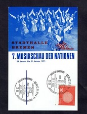 BRD  Sonderkarte "7. Musikschau der Nationen 1971", mit 621