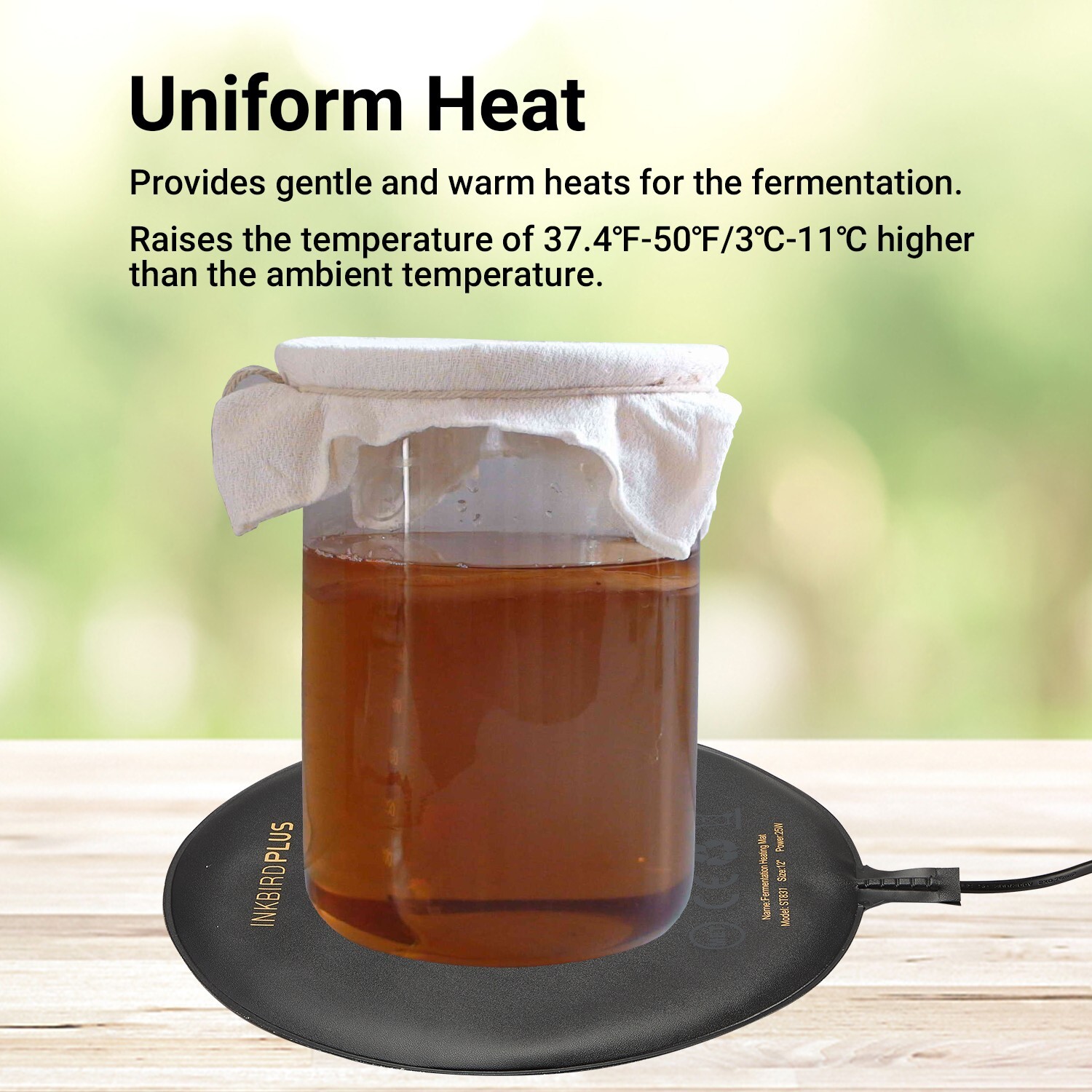 INKBIRDPLUS Home Brew Heat Heating Belt 25W for Beer Fermenter Wine