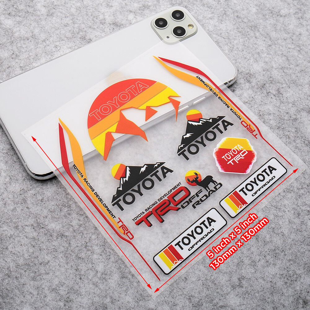 Toyota TRD Pro Off Road Mountain Car 3D Logo Sticker Vinyl Decal