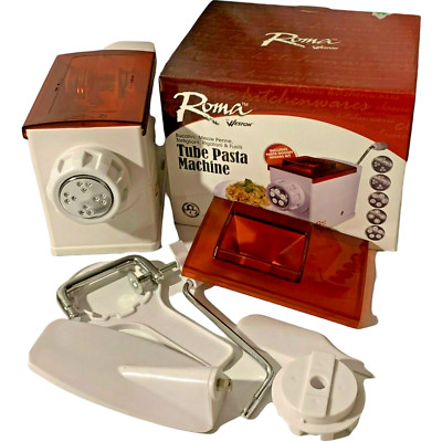 Roma by Weston Tube Pasta Machine 5 Pasta Discs Dough Mixing Kit Penne Rigatoni