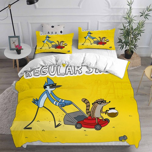 Cosplay Regular Show Mordecai Rigby 3D Bettbezug Bettwäsche Set Kissenbezug - Bild 4 von 33