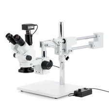 AmScope 3.5X-90X Simul-Focal Stereo Zoom LED Microscope  18MP USB3 Camera BOOM