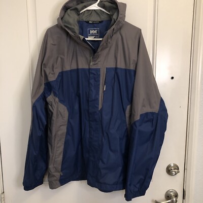 HELLY HANSEN Men's Watertight Tech Waterproof Full Zip Hoodie Jacket Size Large