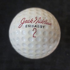 Vintage Jack Nicklaus Golf Ball Embassy 2 Circa 1965 