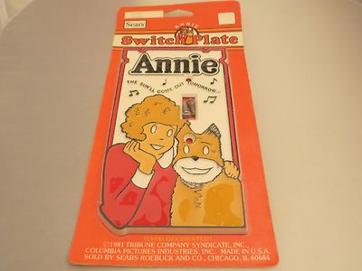 Vintage 1981 Annie Light Switch Plate MOC (SEARS) 