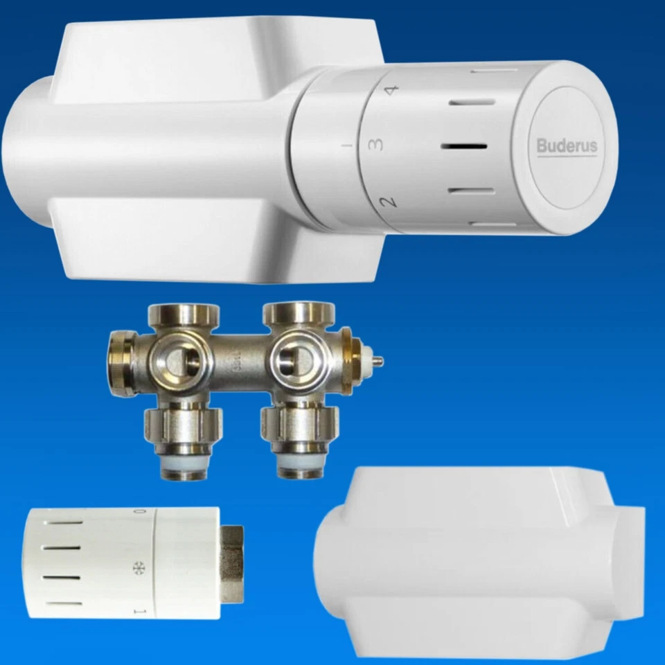 Buderus Logafix Design Multiblock Set Thermostatkopf Armatur Universal Hahnblock
