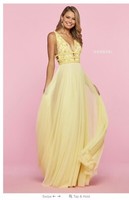 EUC Sherri Hill Prom Dress Style #53551, Yellow, Size 0 1