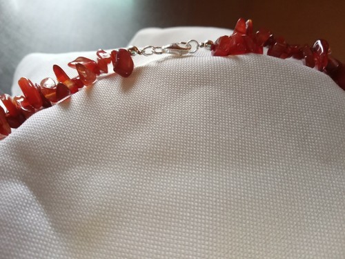 Vintage 60's Real Amber Stone Necklace 23" Tightly fitted Fullness Awesome Tones - Picture 3 of 5