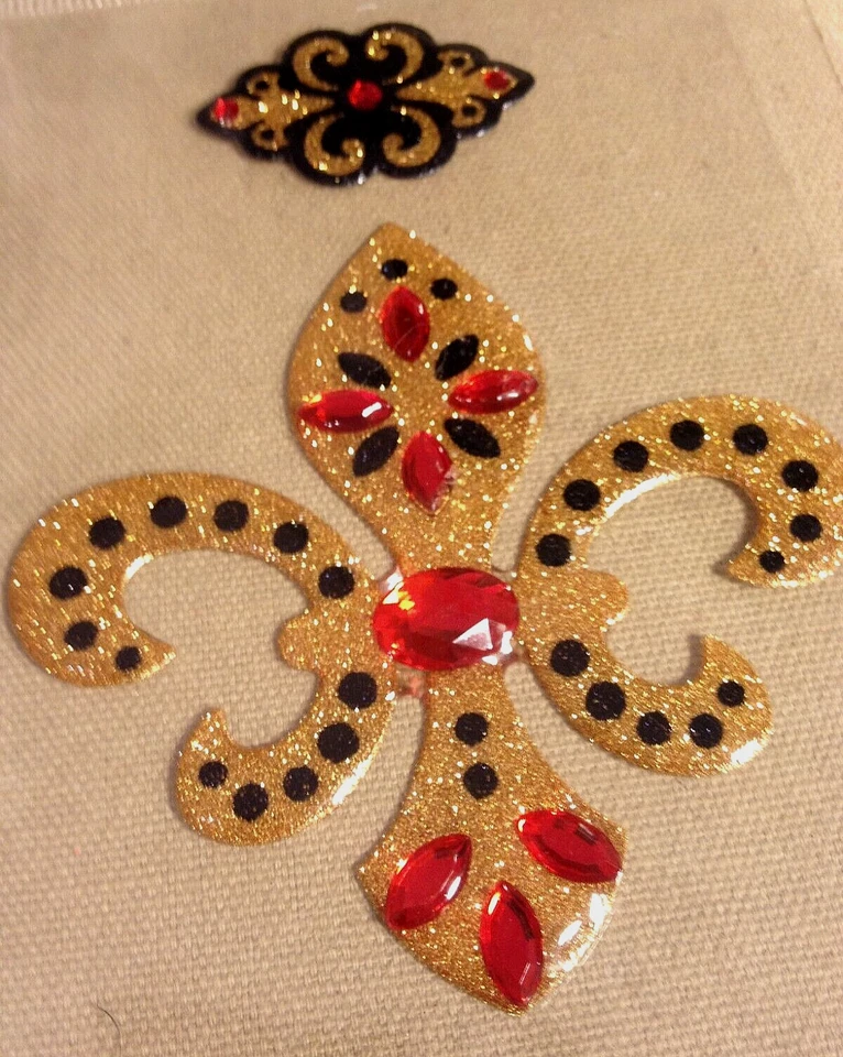 RECOLLECTIONS Epoxy Glitter Stickers FLEUR de LIS - 3 pcs - Image 3 of 3