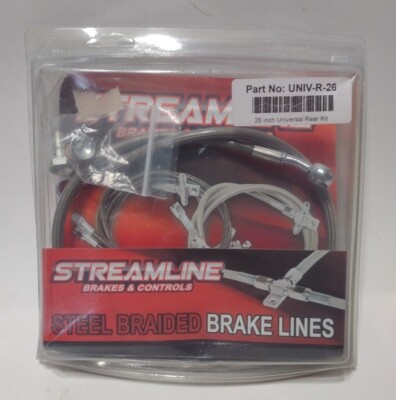 Streamline - UNIV-R-26 - Universal Rear Brake Line Kit, Clear - 26in.