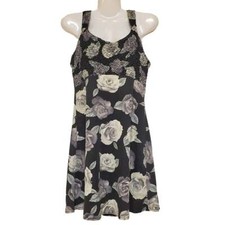 Vintage 90's Up Front Floral Print Dress Women's Small Sexy Summer Party Dress