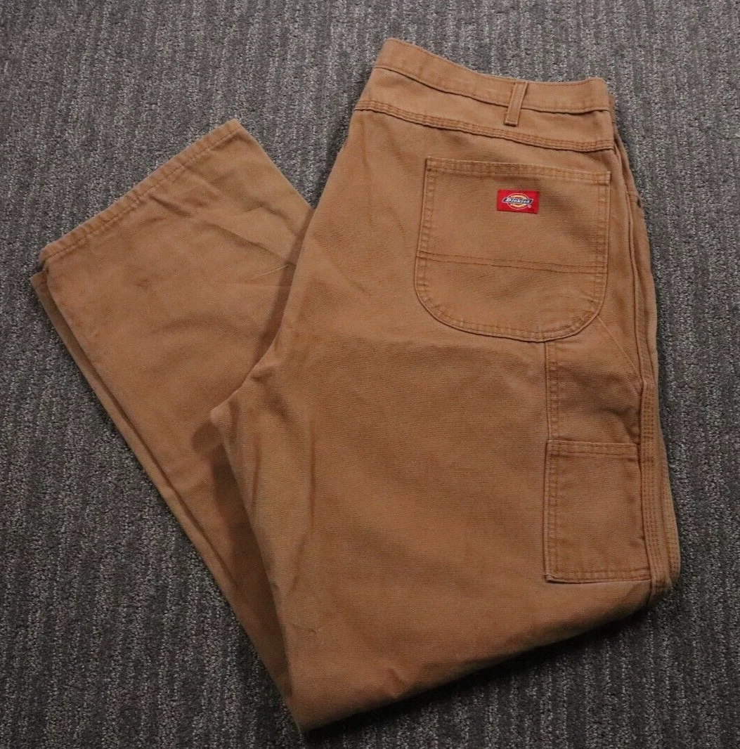 Dickies Men's Canvas Carpenter Pants Workwear 42x32 Distressed Grunge Skater