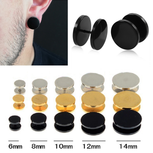 Unisex Earrings Set 8 Pairs Dot Stud Earrings Set - Stainless Steel Round Flat Top Studs In 3mm, 5mm, 7mm, 8mm (Black & Silver) Unisex Small Earrings - Foto 3