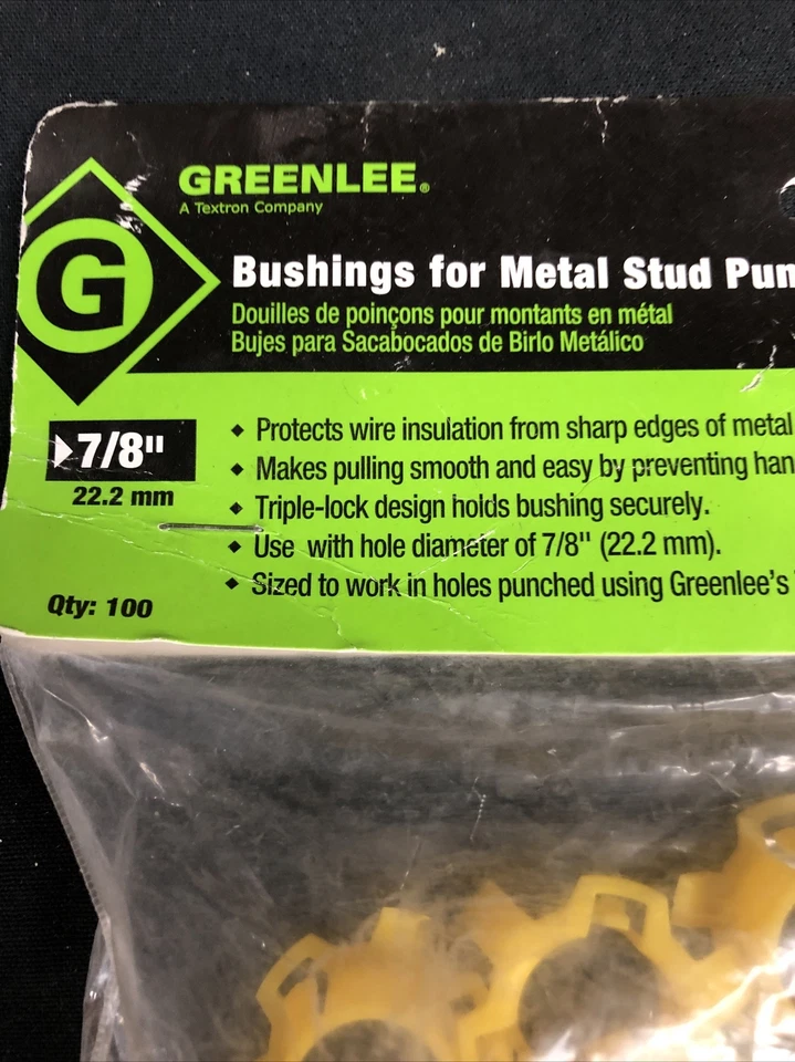60-Greenlee 711C  Bushings for Metal Stud Punch 7/8 - Изображение 3 из 4