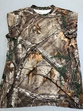 RealTree Shirt Men's Large Brown Camouflage Wicking Casual Hunting T-Shirt