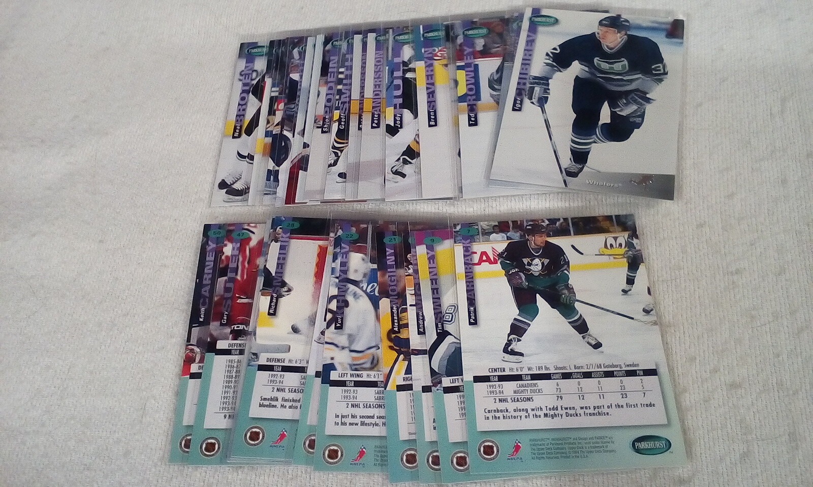 1994-95 Parkhurst Hockey Part. set. Pick cards that you want/need.