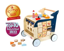 Wooden Whale Baby Walker by Small Foot – Classic 5-in-1 Activity Center - Int...