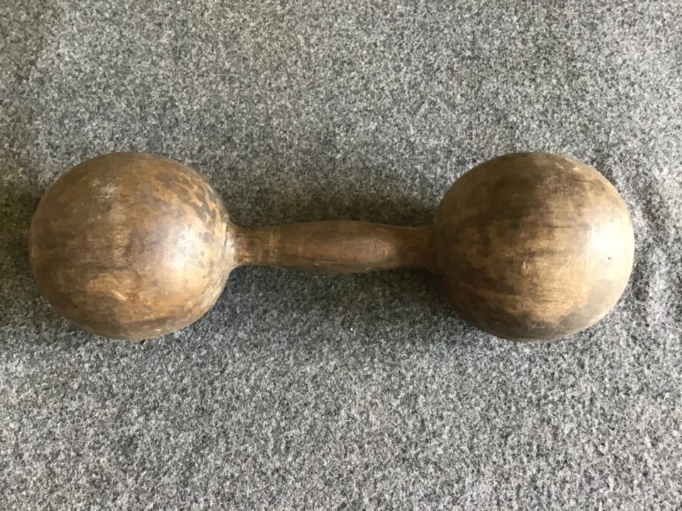 Antiguo universal vintage Akron.O. Peso de campana de madera de 1 1/2 lb  Foto 2 de 4