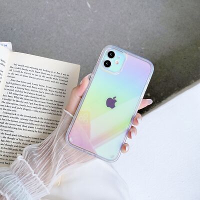 Rainbow Gradient Shockproof Clear Slim Case For iPhone 17 Pro Max/16e 2025/15/14