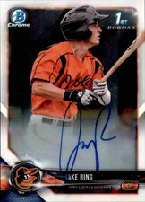 2018 Bowman Chrome Prospect Autographs #CPAJRI Jake Ring Auto RC Card Rookie
