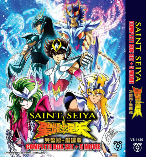 DVD ANIME Saint Seiya kompletny zestaw box + 5 filmów cały region angielskie napisy - Zdjęcie 1 z 3