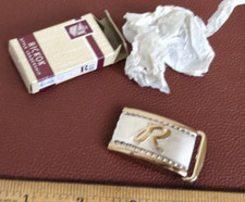 NOS Vintage Hickory USA Letter R Initial Belt Buckle