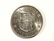 1971 Mauritius 1 One Rupee unc Coin