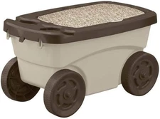 Convenient Outdoor Garden Scooter Seat & Knee Pad w/ Cup Holders & Tool Storage