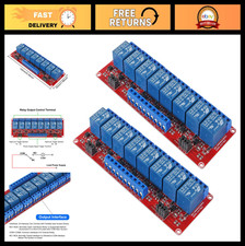 8-Channel Relay Module 5V DC with Optocoupler Isolation, High/Low Level Trigger