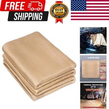 Welding Blanket 10x10FT, Heavy Duty Fiberglass 1022 F Heat Resistant Fabric ...