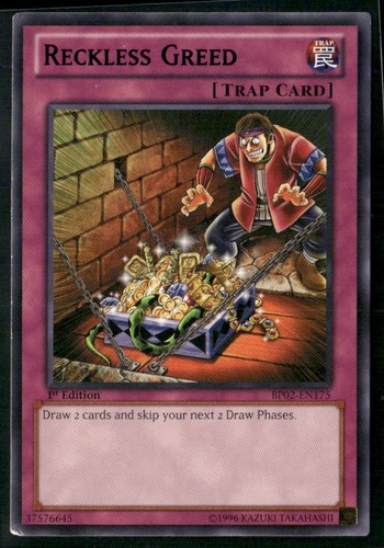Reckless Greed BP02-EN175 card