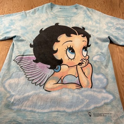 Rare Vintage 90s Betty Boop Angel Betty Double Sided Tie Dye