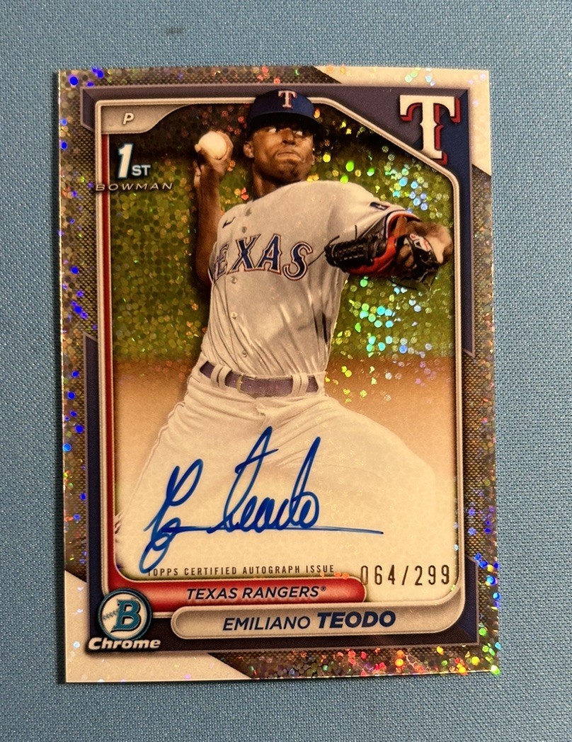 2024 1st Bowman Chrome Prospect AUTO CPA-ETE Emiliano Teodo Speckle /299