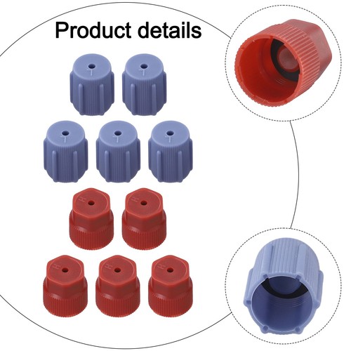 10Pcs R134a AC System Cap Kit for Hi Low Side Charging Port Service Cap - Picture 10 of 24