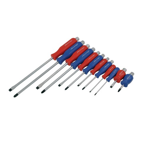 Neilsen CT1506-12pc Pound Thru Screwdriver Set with Slotted and Pozi Drive 