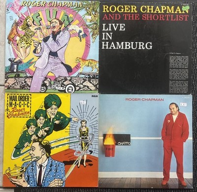 4x Roger Chapman Vinyl LP Konvolut - Mailorder, LIVE, Fire Chappo, Laugh For Fun