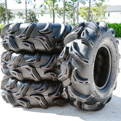 4 Forerunner Vulcan 28x9.00-12 28x9-12 28x9x12 52F 6 Ply M/T Mud ATV UTV Tires