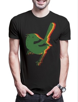 Reggae Bird Herren T-Shirt Rastafari Jah Irie Zion Reggae Babylon Haile Selassie