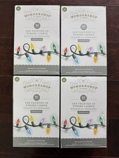 (Lot of 4) Wondershop Target LED Twinkling C6 String Lights Multicolor 60ct B5
