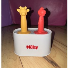 Nuby Popsicle Molds Maker Set Freezer Tray Giraffe Dinosaur Kids Toddler Baby
