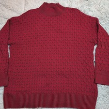Knox Rose Sweater Womens XXL Open Knit Stretch Mock Neck Casual Comfort