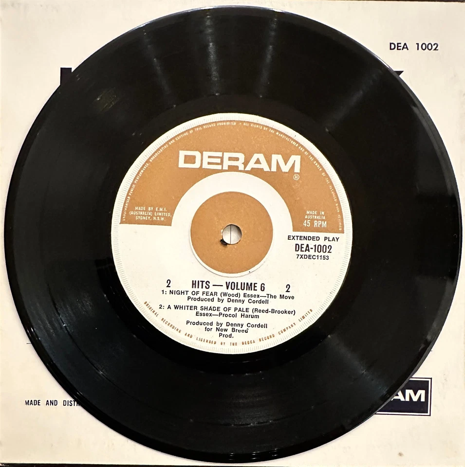 Hits Volume 6 - Procul Harum / The Move - 1967 7" four track vinyl EP - Exc Cond - Image 3 of 4