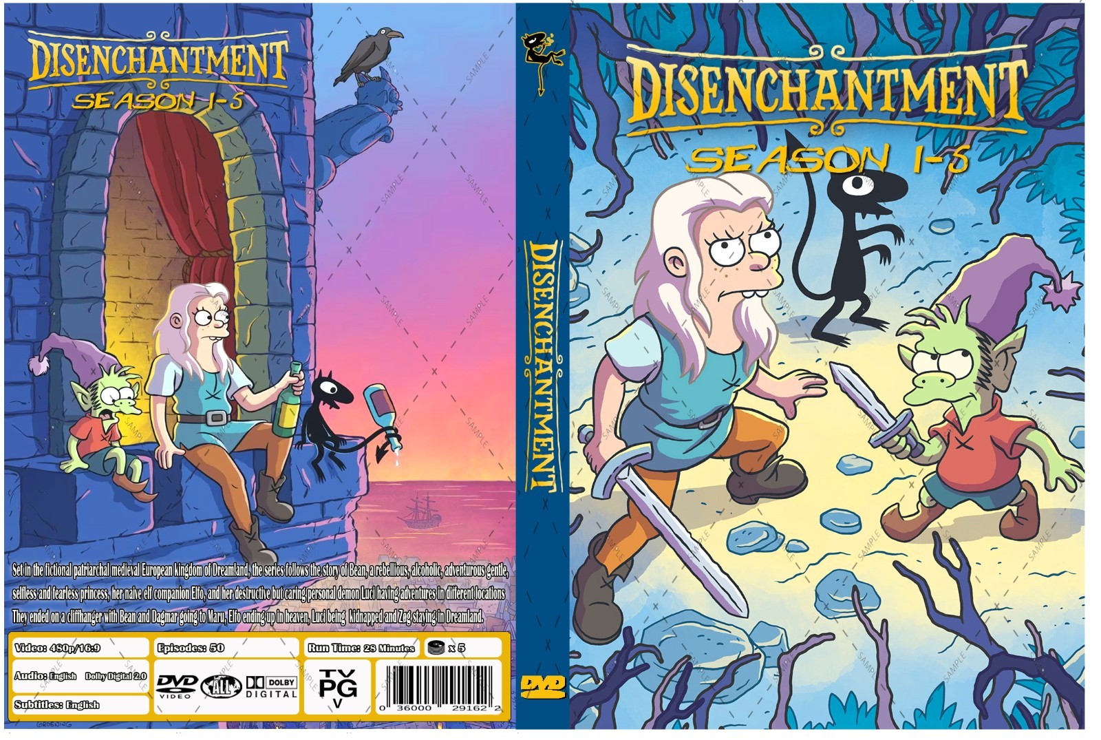 Disenchantment Anime Collection all 5 Seasons with 50 Episodes
