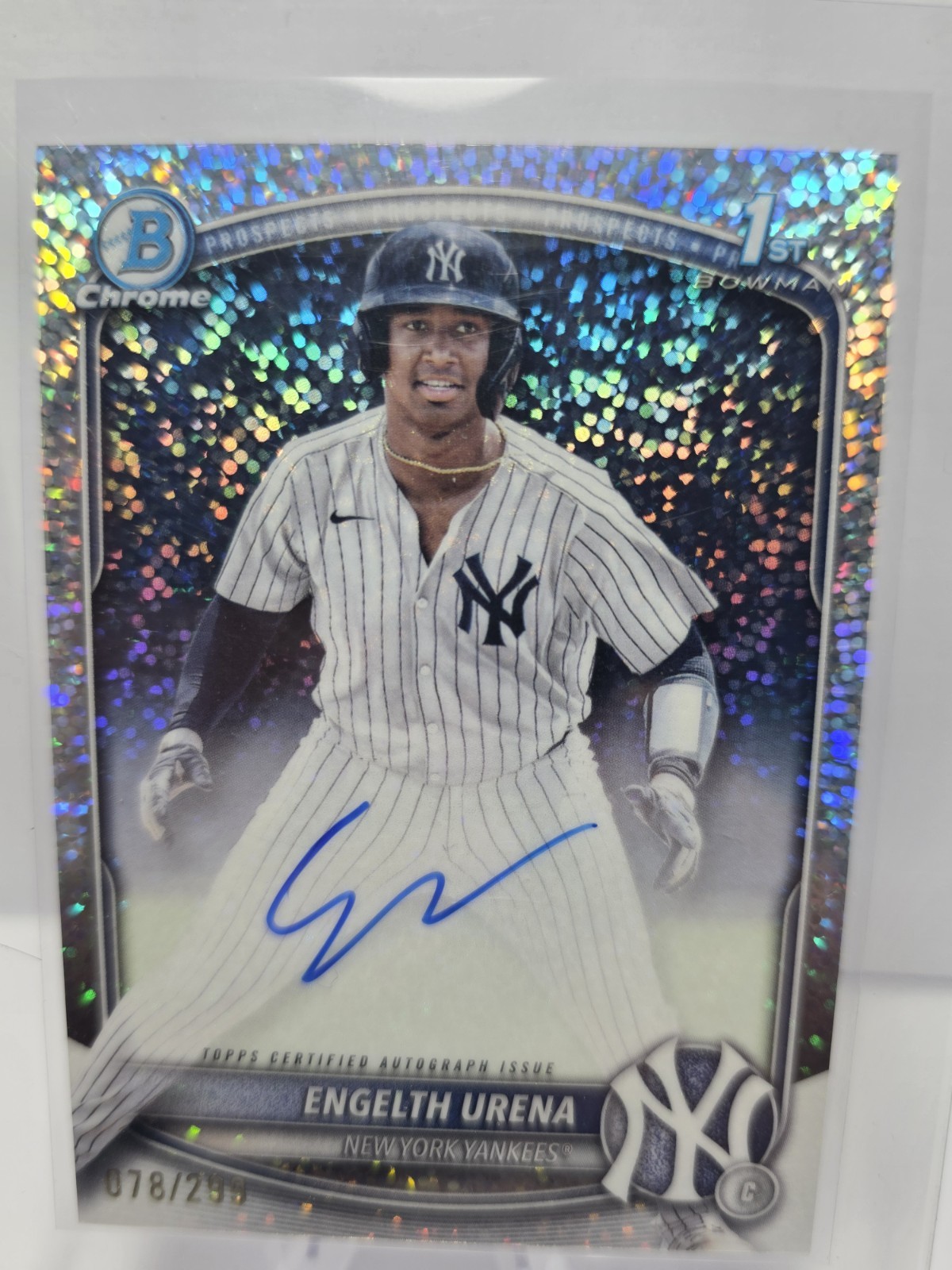 2025 Bowman - Chrome Prospect Autographs Engelth Urena #CPA-EU Speckle /299