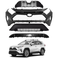 Fit For 2019 2020 2021 2022 Toyota Rav4 Front Bumper Lower and Upper Grill Set